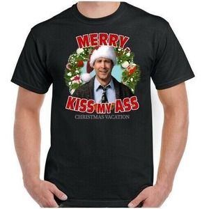 GRISWOLD CHRISTMAS SHIRT Merry Kiss My Ass National Lampoons XMAS Vacation Top